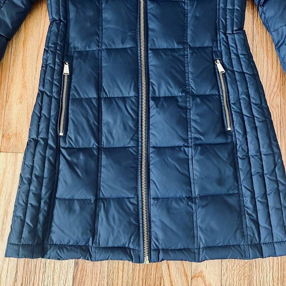 Michael Kors navy long puffer jacket women’s size XS - Picture 6 of 12
